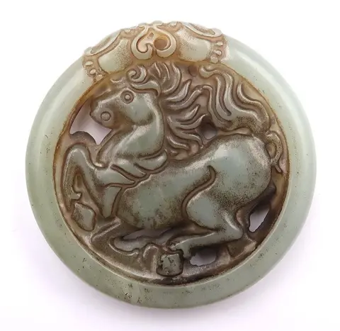 Beschermend Amulet - Windpaard Lungta - Draken geconfronteerd - Serpentijn - Helende energieën en goede bestemming