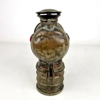 Vitaphare - Authentic carbide bicycle lamp Approx. 1900 - Glas, IJzer (gegoten/gesmeed)