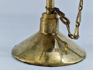 Bijzondere koperen baliebel, met een stokje om te bellen - Koper