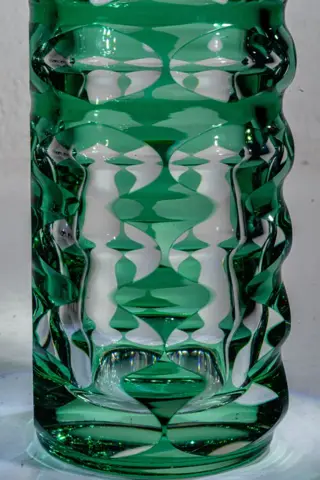 Carl Meltzer (attr.) - Vintage Handgeslepen Vaas - Hoogte 16 cm - Glas