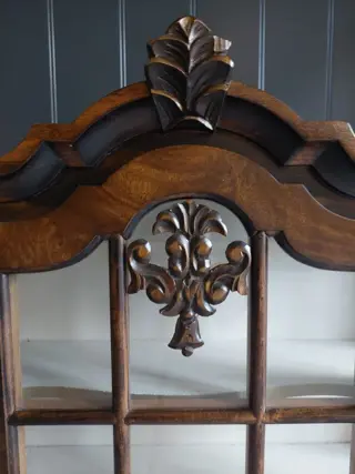 vitrinekast. (1) - Glas, Hout