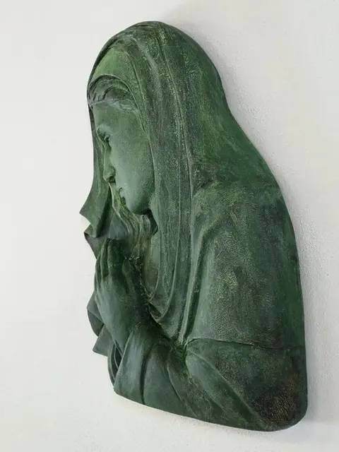 Team scultori Sicilia - Bas-reliëf (1) - Antiek bronseffect gepatineerd gips