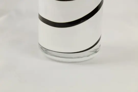 Carlo Nason - Murano.com - Zwart-witte vaas 'Etno' serie - Glas