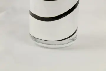 Carlo Nason - Murano.com - Zwart-witte vaas 'Etno' serie - Glas