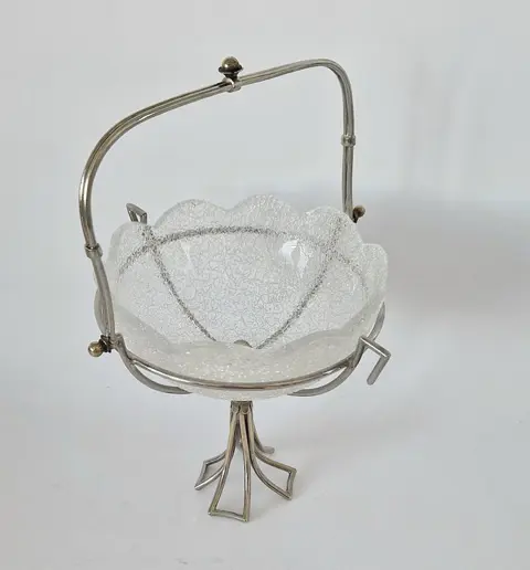 bonbonniere (1) - Art Deco - Glas, Verzilverd