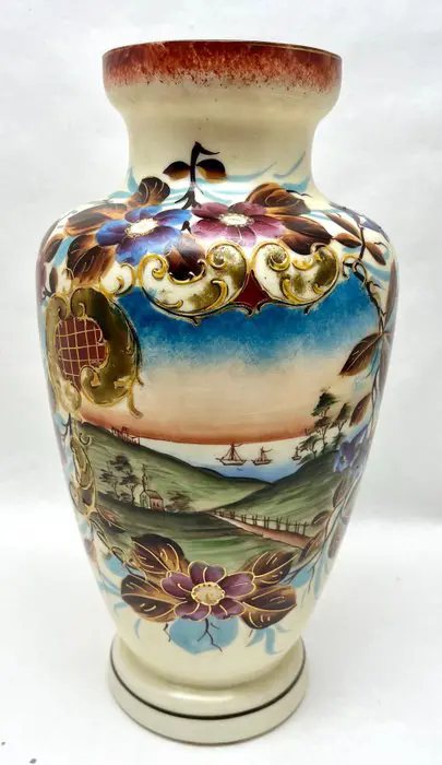 Grote opaline vaas - 32 cm (1) - Art Deco - Opaline glas