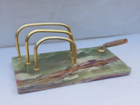 postsorteerder - Art Deco - jade groen marmer