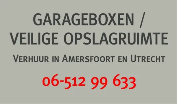 T.H, schone OPSLAG garage BOXEN in AMERSFOORT en UTRECHT
