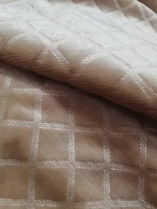 prachtige doorgestikte fluwelen stof 300 x 145 cm - Fluweel - Eind 20e eeuw