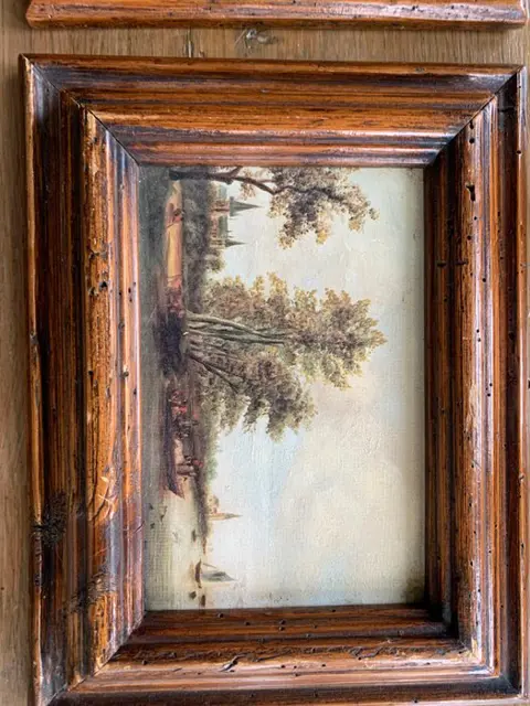 Diverse - miniatuur schilderijtjes (9) - Historicisme - hout, linnen, papier