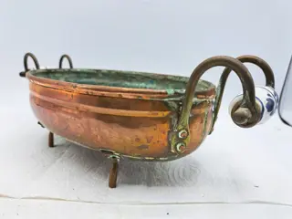 Bloembak/Jardiniere. - Koper, Porselein