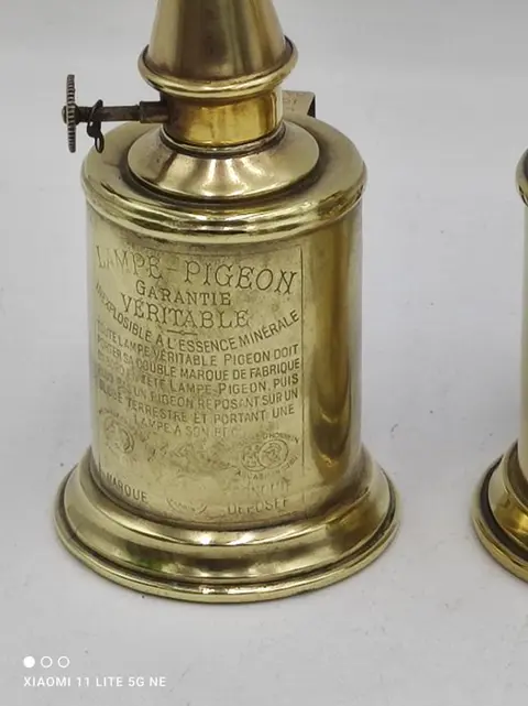 duivenlamp / minerale essentie lamp (3) - Glas, Koper, Messing