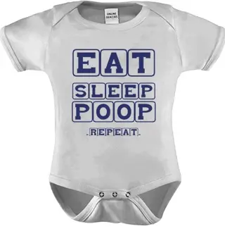Gave baby kleding met teksten,heel veel keuze.
