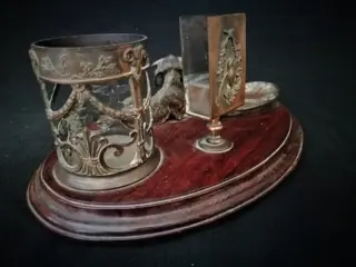 Bureauset voor sigaretten (1) - Hout, Koper