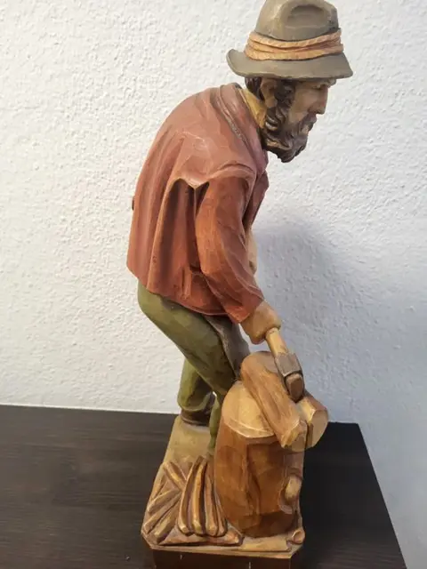 Beeld(je), Prachtig beeldje houthakker - Hout