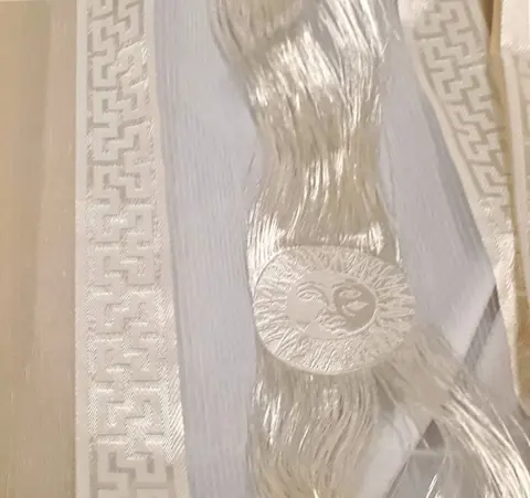 Gemengd linnen gordijn gesneden Tessitura Casalegno - 430 x 320 cm - Linnen, Polyester - 21e eeuw