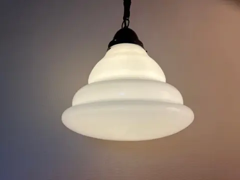 Art Deco Hanglamp - Art Deco - koper en glas