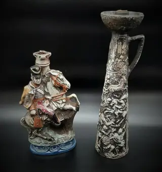 Bresciani Arcor & Riprod Vietata C.C. - Vintage Italian drink carafes / candle holders (3) - Keramiek