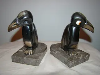 Hippolyte Moreau - Boekensteunen (2) - Art Deco - Zinklegering