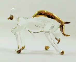Paolo Rubelli - Rubelli Vetri d'Arte - Muranoglas "zodiac" stier dec. 24kt goud - Glas