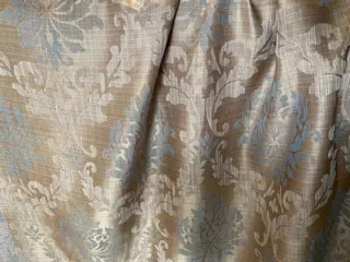 2 x 300 x 140 cm - prachtige lichtbruine San Leucio ruwe zijde damaststof (2) - Hars/polyester, Zijde - 21e eeuw