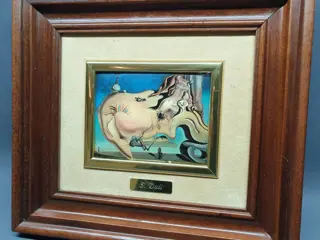 Salvador Dalí (after) - geëmailleerd schilderij - Emaille, Hout