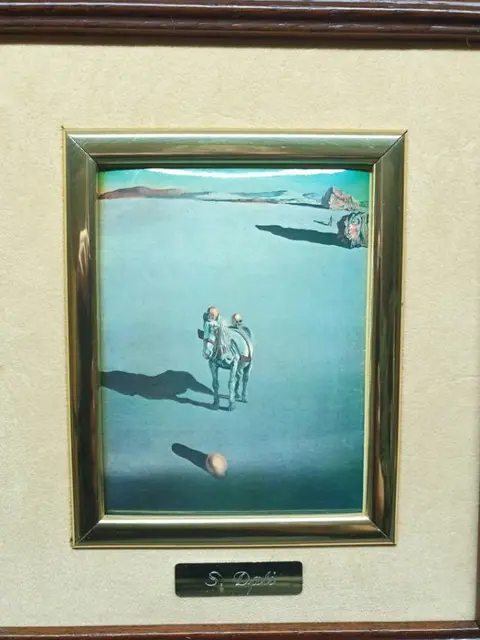 Salvador Dalí (after) - geëmailleerd schilderij - Emaille, Hout