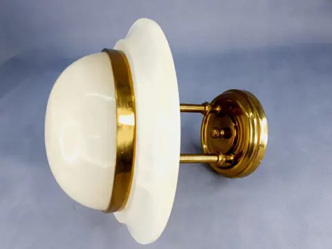 Lamp / Plafondlamp (1) - Marmer, Messing