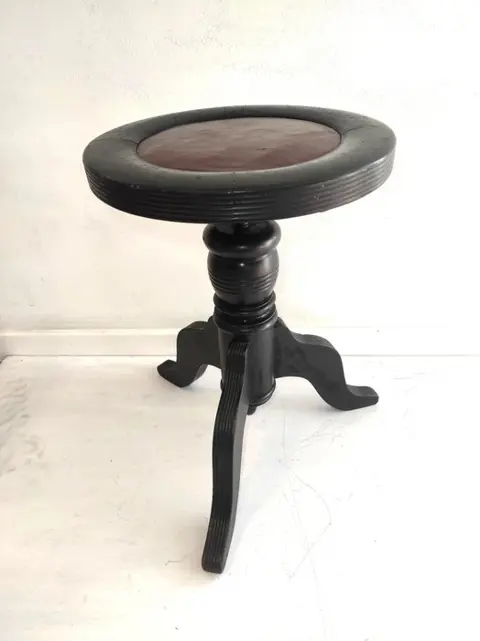 victoriaanse kruk, pianokruk, - Hout, Rozenhout