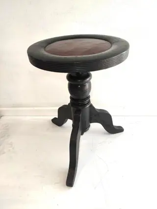 victoriaanse kruk, pianokruk, - Hout, Rozenhout