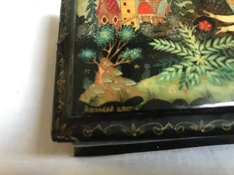 Gorokhova - Palekh - Doos, Notitieboekje (2) - Lak, Papier, Papier-maché