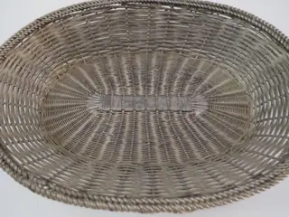 Vintage geweven zilverdraad fruitmand - zilverdraad/metaal