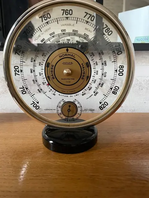 Jaeger - Barometer (1) - Aluminium, Glas, Staal, Verguld