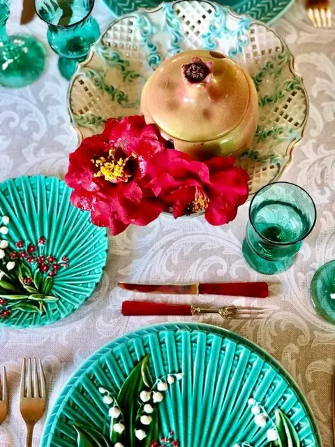 Damasten tafelkleed, klassieke print, neutrale kleur - 180 x 140 cm - Damast jacquard. - Tweede helft 20e eeuw