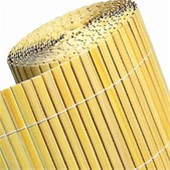 Tuinscherm kunststof 100x500cm bamboekleur