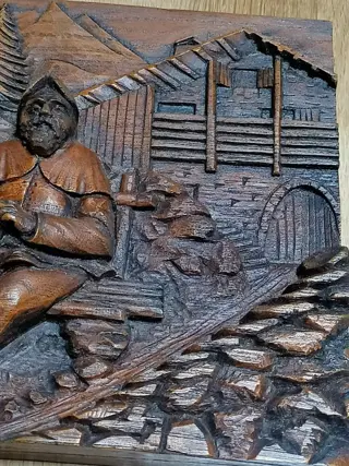 anonyme - particulier - gesneden tafel (1) - Art Deco - Hout (Wenge)