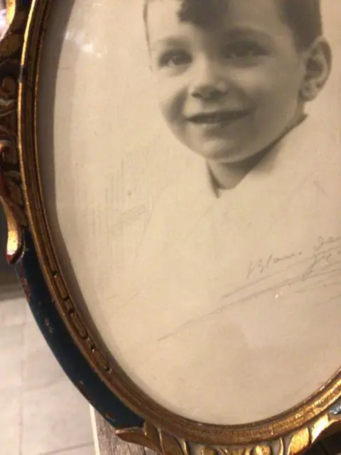 oude fotolijst (1) - Glas, Hout, Leder