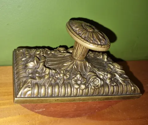 Oude messing schommel inkt blotter - Koper,messing