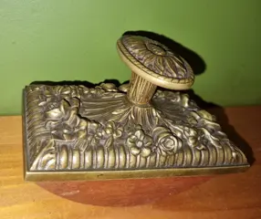 Oude messing schommel inkt blotter - Koper,messing