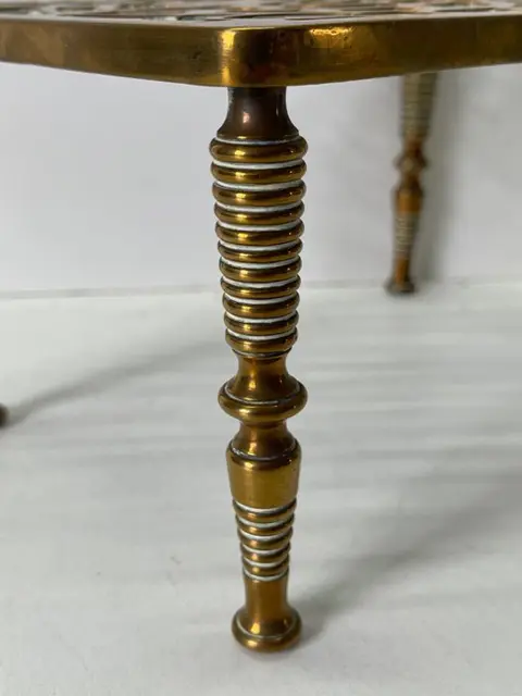 Rectangular Pierced Footstool or Stand - Art Nouveau - Messing