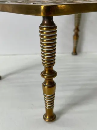 Rectangular Pierced Footstool or Stand - Art Nouveau - Messing