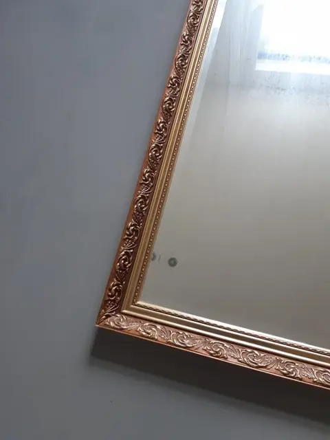 Grote italiaanse Vintage Spiegel met vergulde lijst engeslepen glas - Onbekend