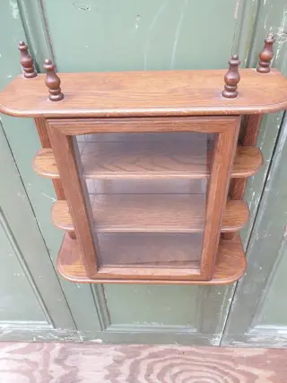 Meubelfabriek Oisterwijk - vitrinekastje - Glas, Hout (Eik)