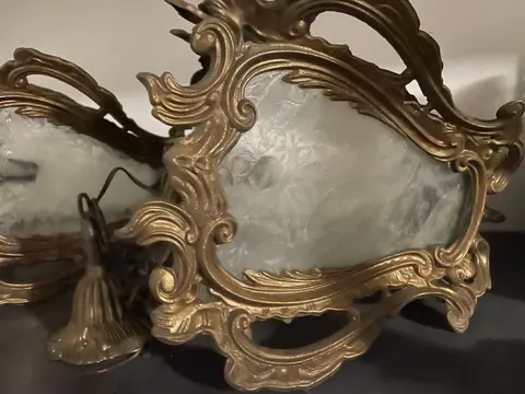 Kroonluchter (2) - Brons (verguld/verzilverd/gepatineerd/koud geschilderd)