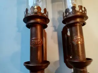 Lamp (2) - Glas, Koper