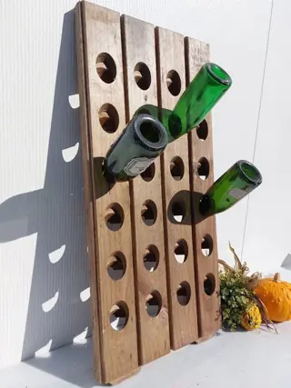 wine champagne rack 24 bottles (1) - Hout