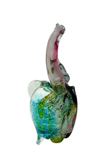 Murano, Filippo Maso - Olifant - Bladzilver, Glas