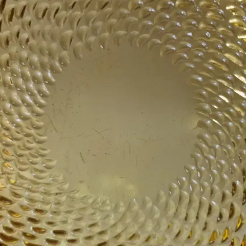 Bord (1) - Art Deco - geperst glas