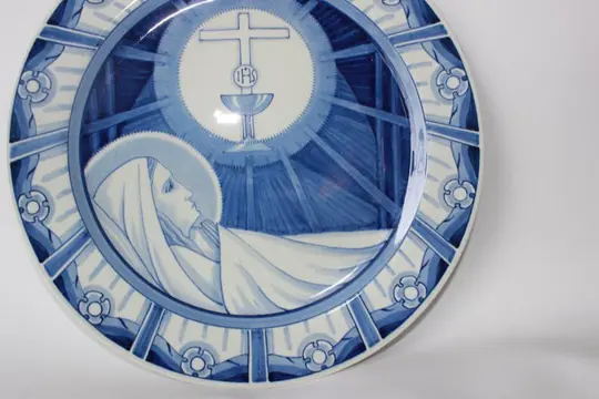 Th. Groenendaal - De Porceleyne Fles, Delft - Art Deco wandbord 1925 - Aardewerk