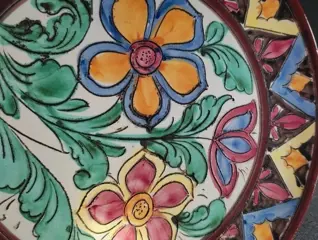 sierbord HANDGEMAAKT (1) - Keramiek